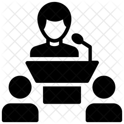 256x256 Public Speaking Icon Of Glyph Style