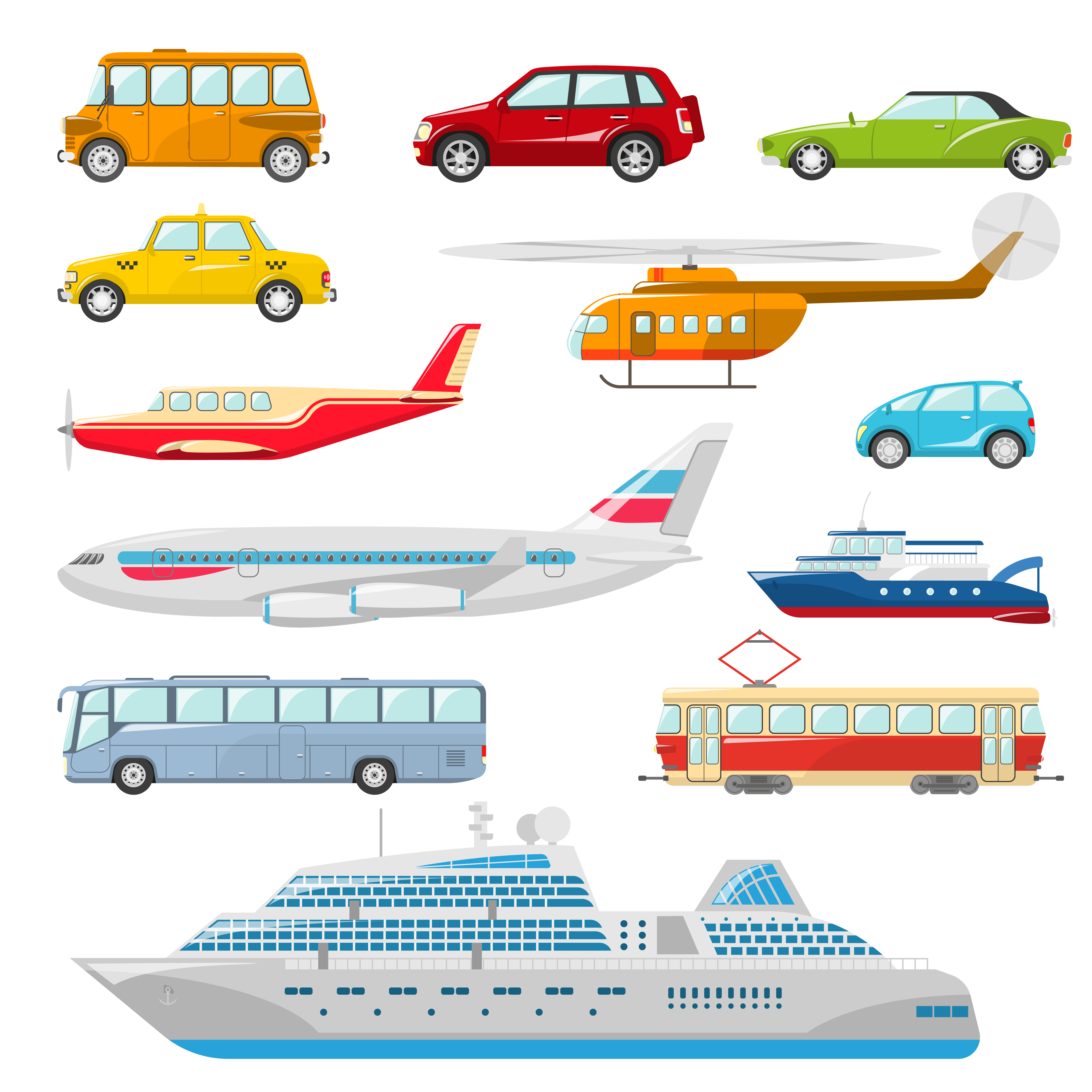 Transport Icons Flat 4500x4500 Transport Icons Flat