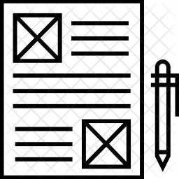 256x256 Blog Publication Icon Of Line Style