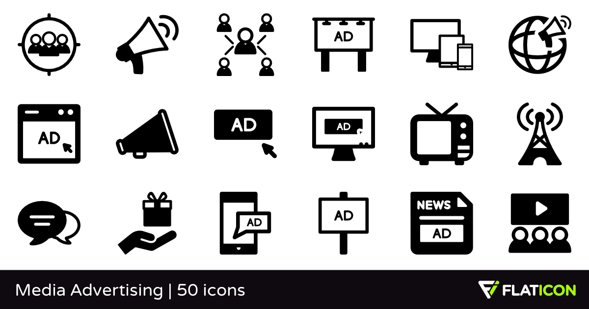 1200x630 Media Advertising Free Icons