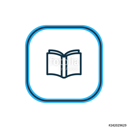 500x500 Vector Illustration Of Learn Icon Line Beautiful Book Reading