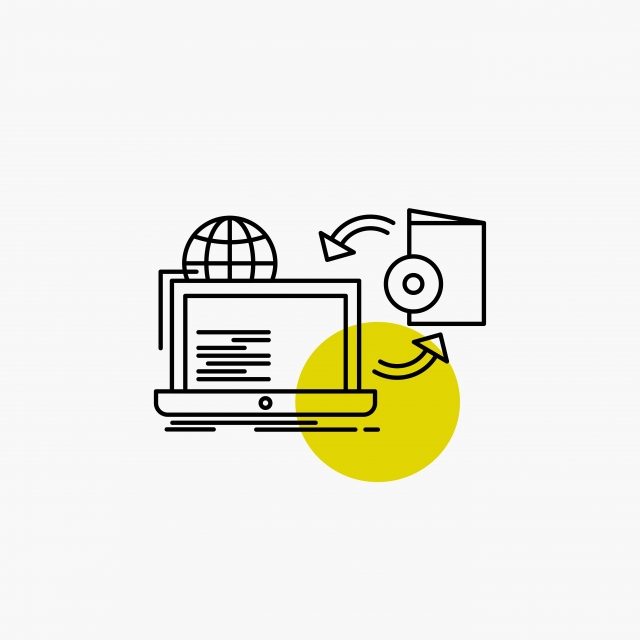 640x640 Disc Online Game Publish Publishing Line Icon, Bit, Business