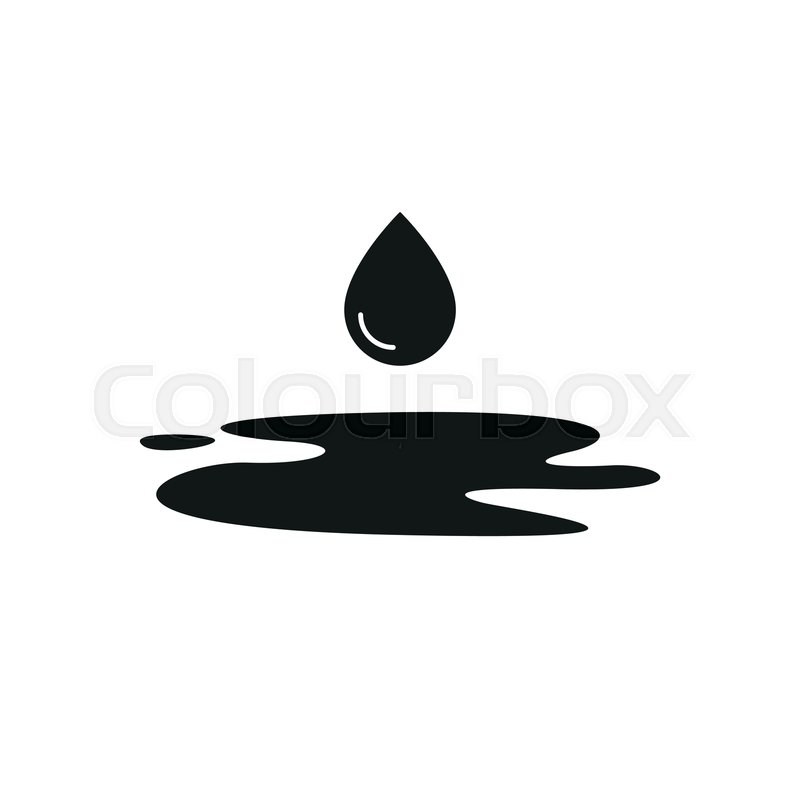 800x800 Puddle Icon With Drop Simple Vector Stock Vector Colourbox