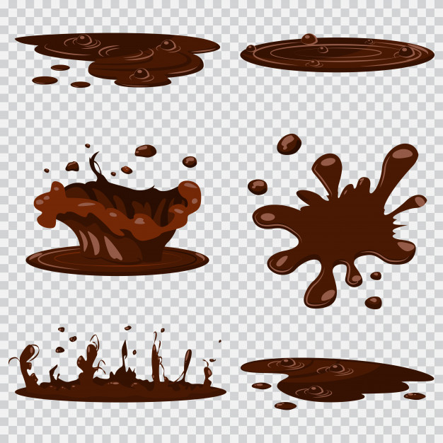626x626 Puddle Mud Cartoon Set Isolated On Transparent Background