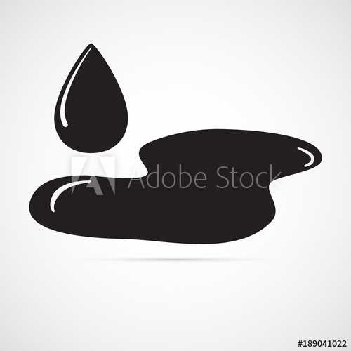500x500 Carved Silhouette Flat Icon, Simple Vector Design Puddle Of Water
