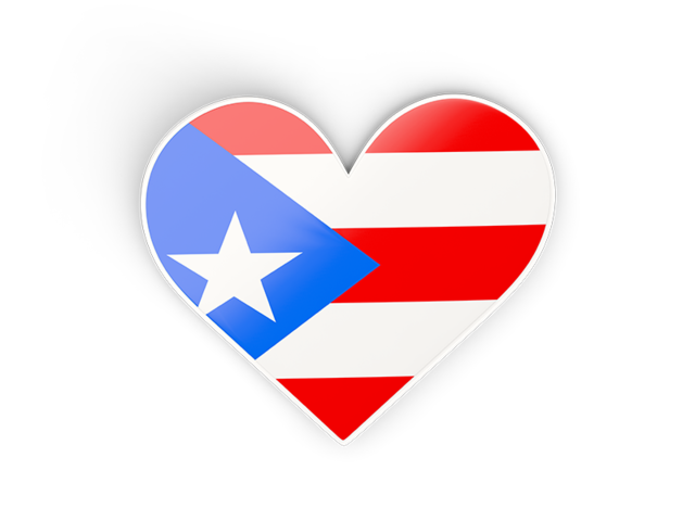640x480 Heart Sticker Illustration Of Flag Of Puerto Rico