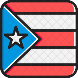 256x256 Puerto Rico Icon Of Colored Outline Style