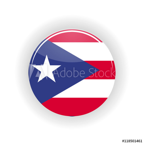 500x500 Puerto Rico Icon Circle Isolated On White Background San Juan