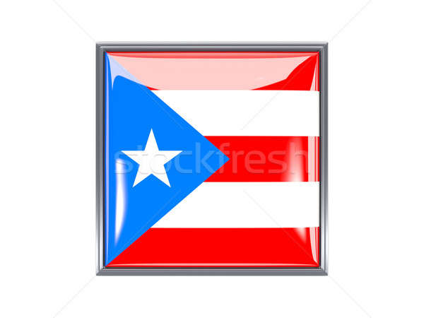 600x450 Square Icon With Flag Of Puerto Rico Stock Photo Mikhail