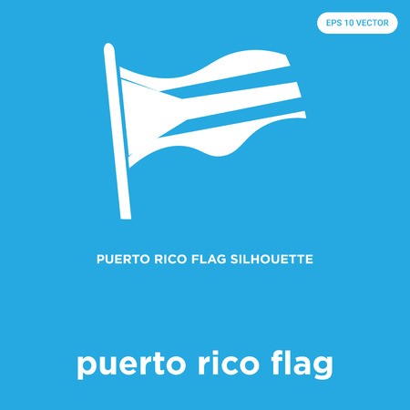 450x450 Puerto Rico Flag Vector Icon Isolated On Blue Background, Sign