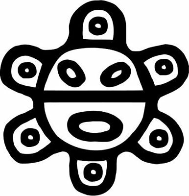 386x400 Puerto Rico Taino Sun Icon Vinyl Car Wall Laptop Sticker