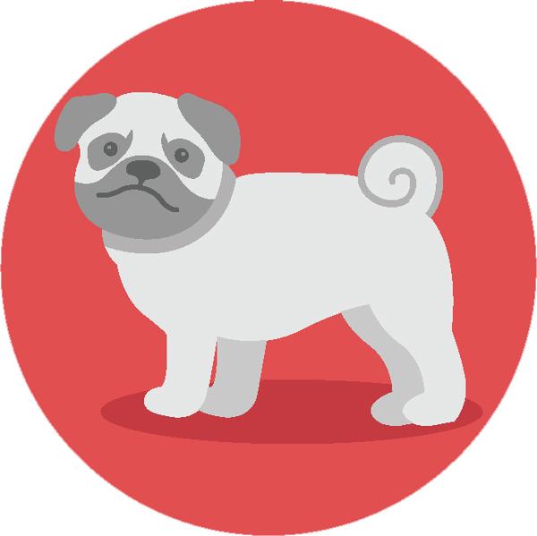 600x599 Adorable Simple Pure Breed Puppy Dog Icon Cartoon