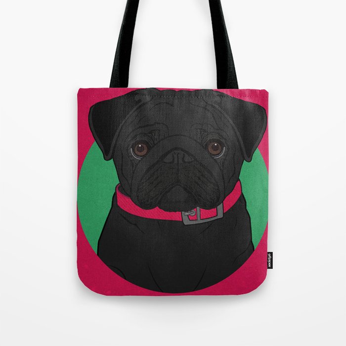 700x700 Black Pug Art Poster Dog Icon Series