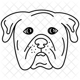 256x256 Domestic Pug Dog Icon Of Line Style