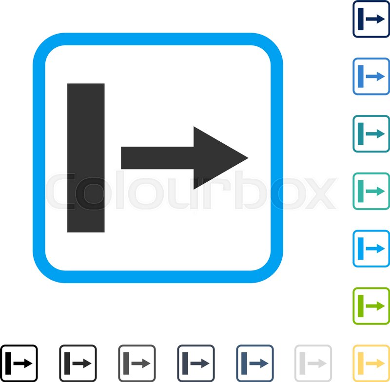 800x784 Pull Right Icon Inside Rounded Stock Vector Colourbox