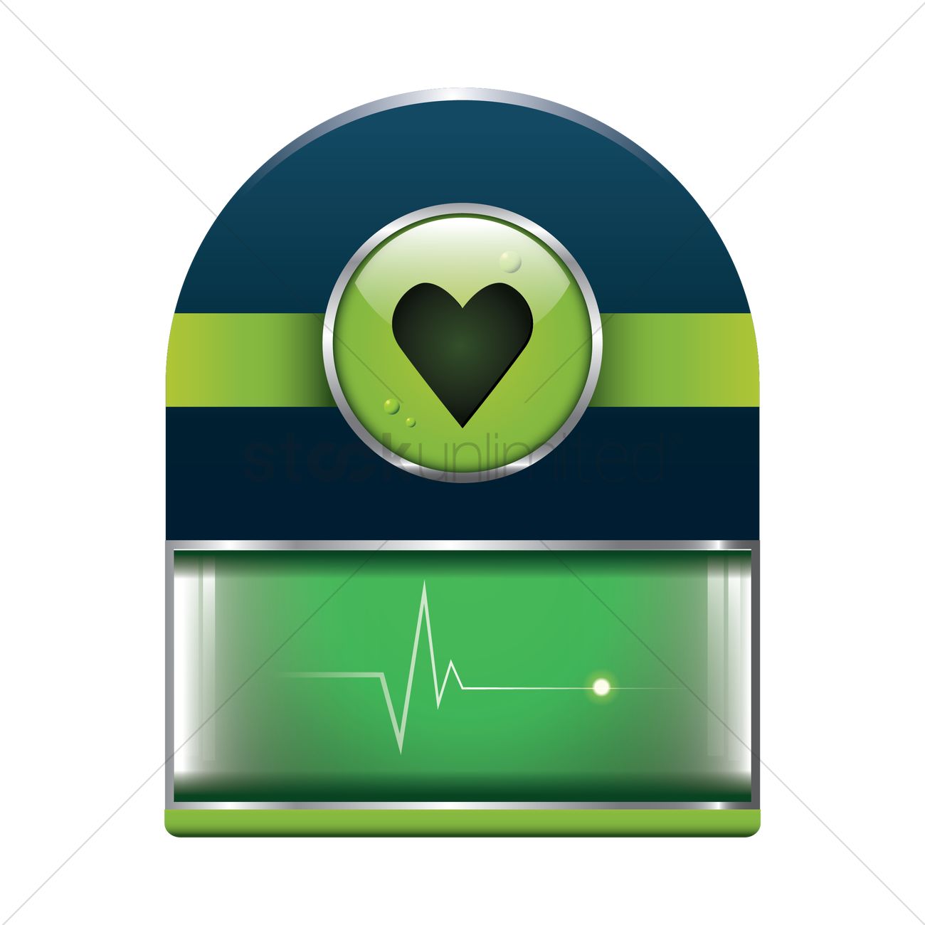 1300x1300 Heart Pulse Icon Vector Image
