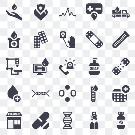 450x450 Set Of Transparent Icons Such As Medicine, Nurse, Dna, Pill