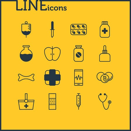 450x450 Vector Illustration Of Medicine Icons Editable Pack Of Vial