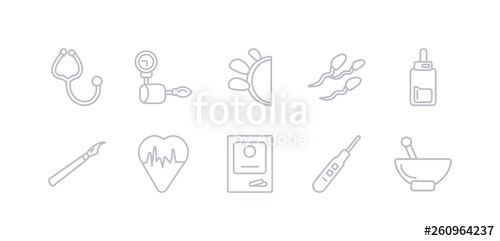 500x241 Simple Gray Vector Icons Set Such As Pharmacy, Pregnancy Test