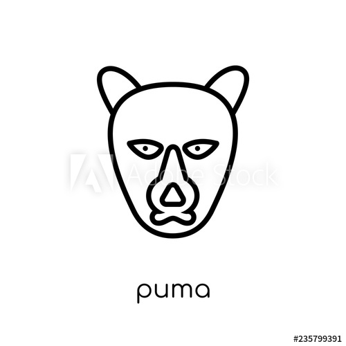 Puma Icon Trendy Modern Flat Linear Vector Puma Icon On White 500x500 Puma Icon Trendy Modern Flat Linear Vector Puma Icon On White