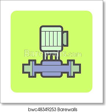 362x382 Water Pump Icon, Art Print Barewalls Posters Prints