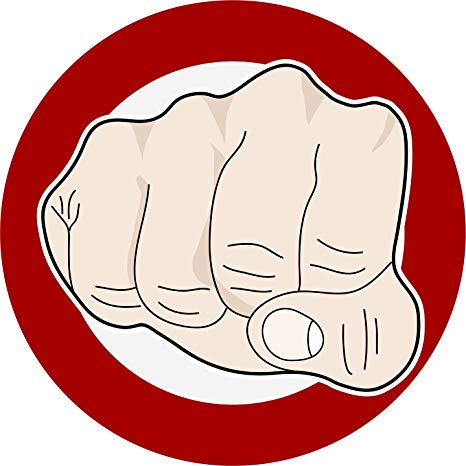 466x466 Giving A Bro Fist Bump Punch Icon Vinyl Decal Sticker
