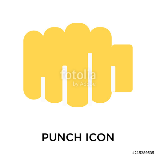 500x500 Punch Icon Isolated On White Background Simple And Editable Punch