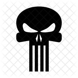 256x256 Punisher Icon Of Glyph Style
