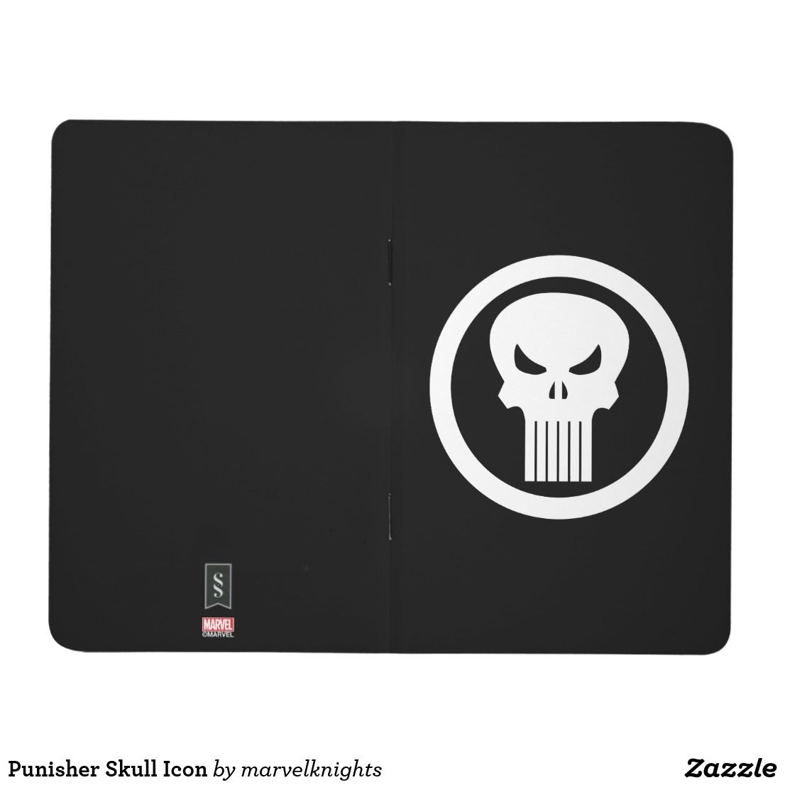 1106x1106 Punisher Skull Icon Journal Custom Marvel Notebooks