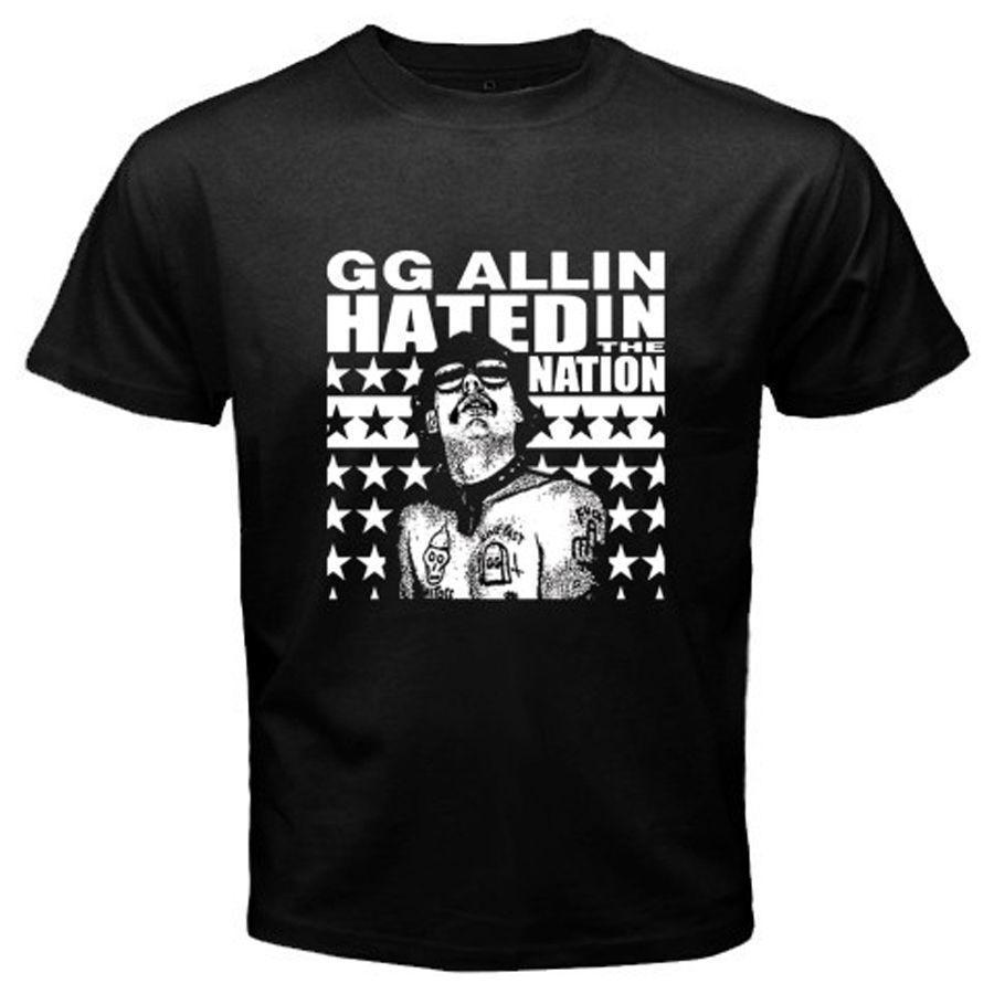 900x900 New Gg Allin Hated In The Nation Punk Rock Icon Men's Black T