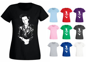 300x221 Womens Sid Vicious Sex Pistols Punk Rock Icon T Shirt New Uk