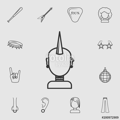 500x500 Punk Rock Iroquois Icon Detailed Set Of Life Style Icons Premium