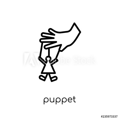 500x500 Puppet Icon Trendy Modern Flat Linear Vector Puppet Icon On White