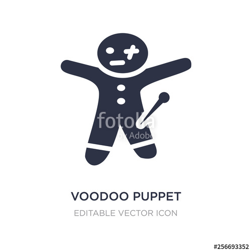 500x500 Voodoo Puppet Icon On White Background Simple Element