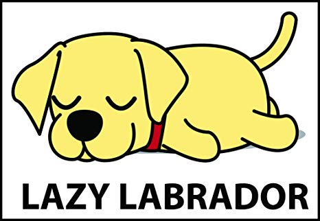 466x322 Cute Sleepy Lazy Labrador Puppy Dog Cartoon Vinyl