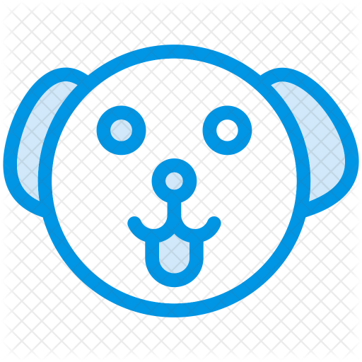 512x512 Puppy Icon Of Colored Outline Style