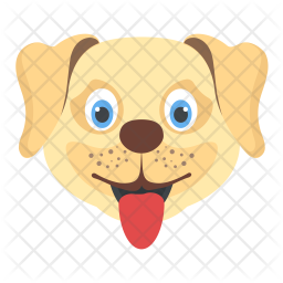256x256 Puppy Icon Of Flat Style