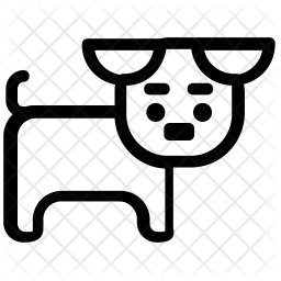 256x256 Puppy Icon Of Line Style