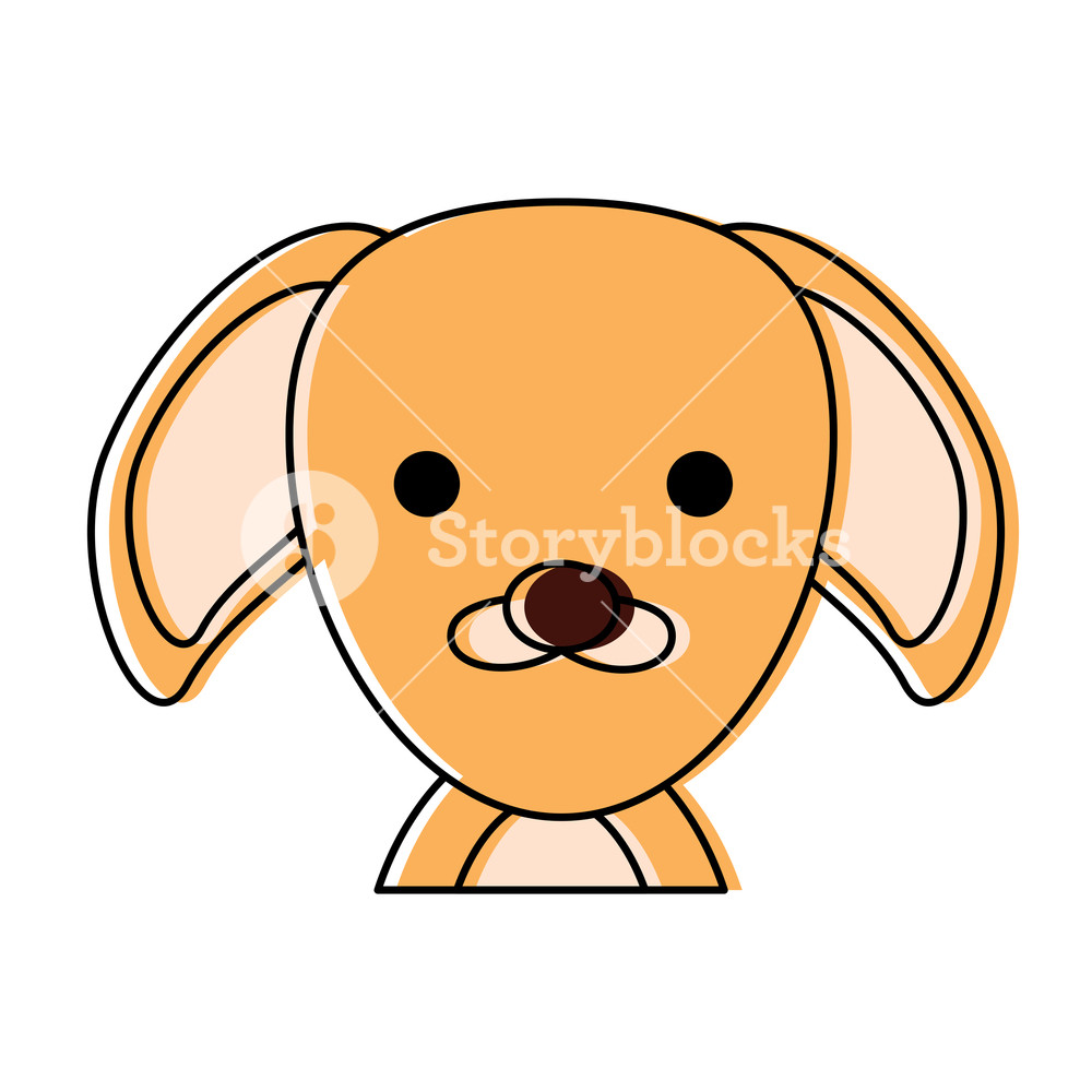 1000x1000 Cute Puppy Icon Over White Background, Colorful Design Vector