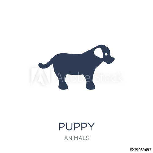 500x500 Puppy Icon Trendy Flat Vector Puppy Icon On White Background