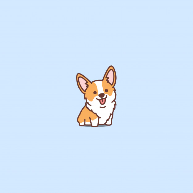 626x626 Cute Corgi Puppy Cartoon Icon Vector Premium Download