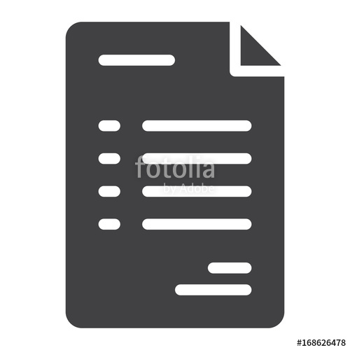 500x500 Document Purchase Order Icon Vector, Filled Flat Sign, Solid