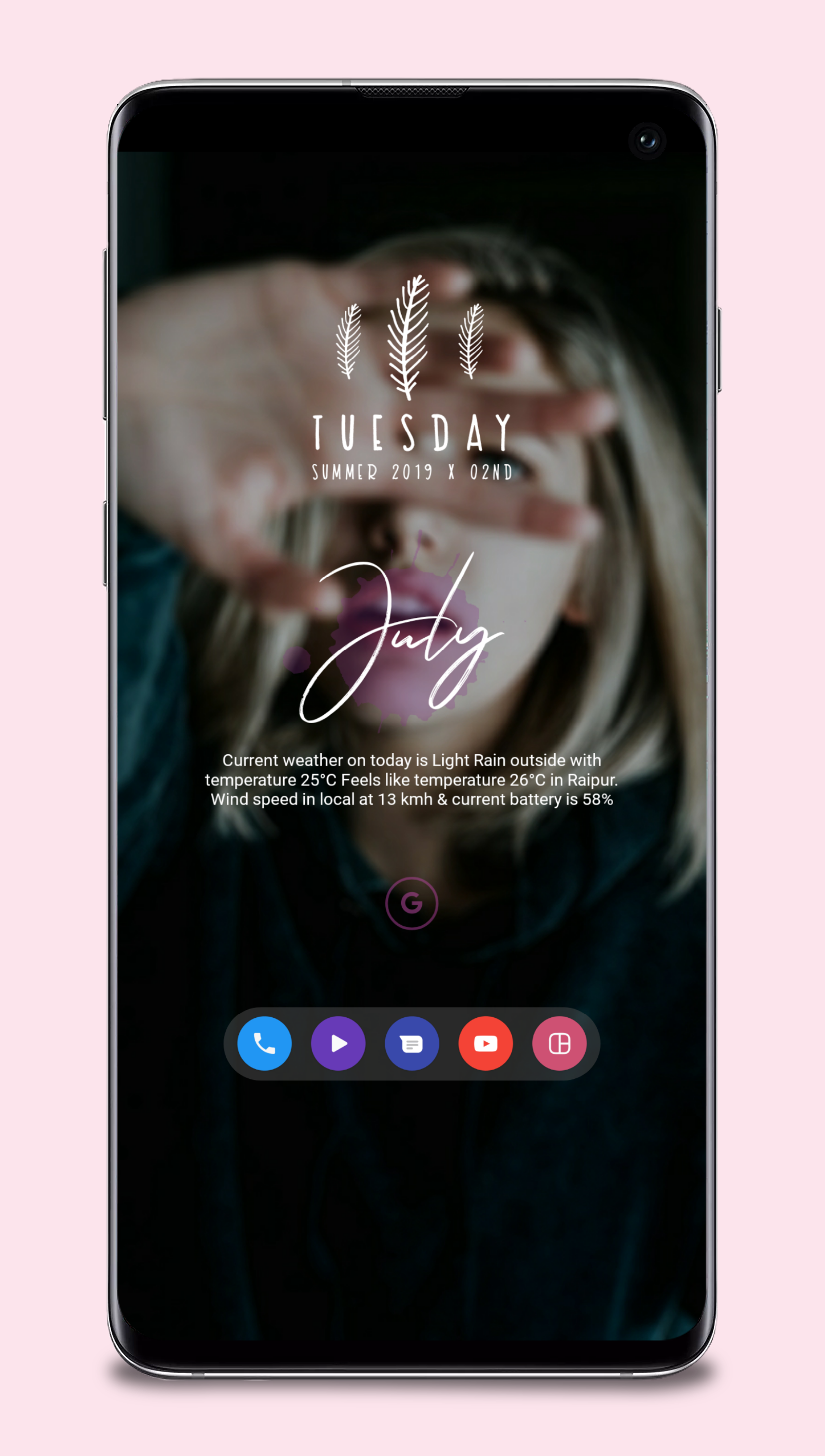 1713x3023 Homescreen Using Spiffy For Kwgt And Pure Icon Pack Kustom