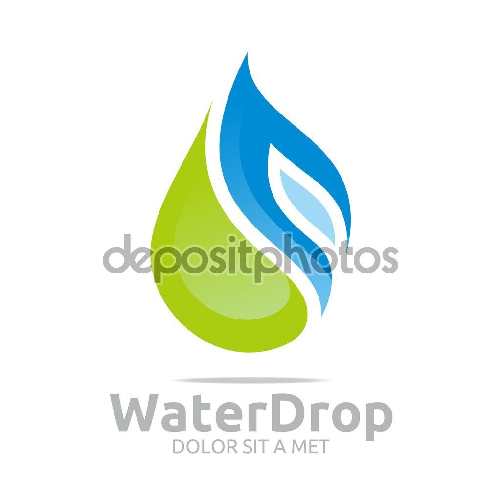 1024x1024 Logo Water Drop Pure Symbol Icon Business Design Vector Stock