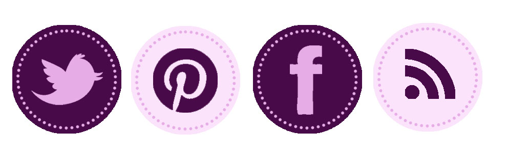992x308 Pink And Purple Social Icons