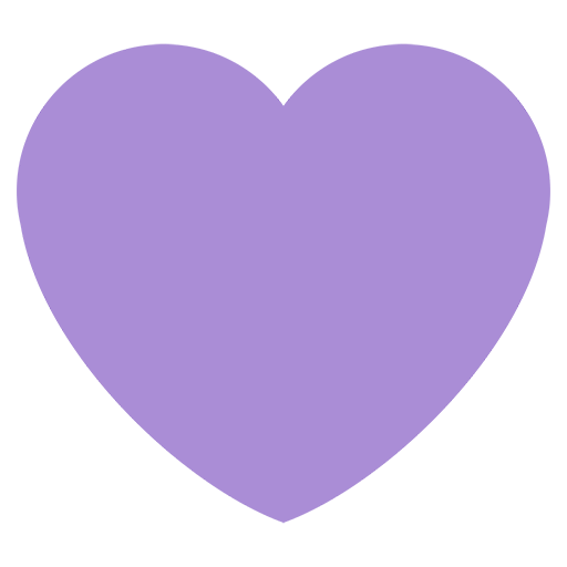 512x512 Purple Heart Emoji For Facebook, Email Sms Id Emoji