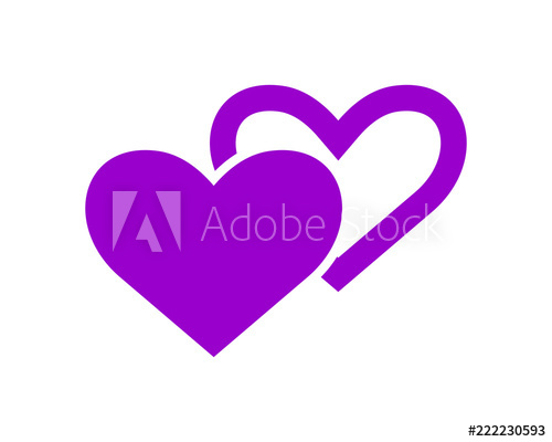 500x400 Purple Heart Love Valentine Amour Romance Romantic Lover Image