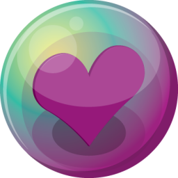 256x256 Heart Purple Icon Heart Bubble Iconset Deathofseasons