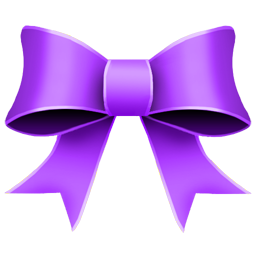 256x256 Ribbon Purple Icon Christmas Iconset Mkho