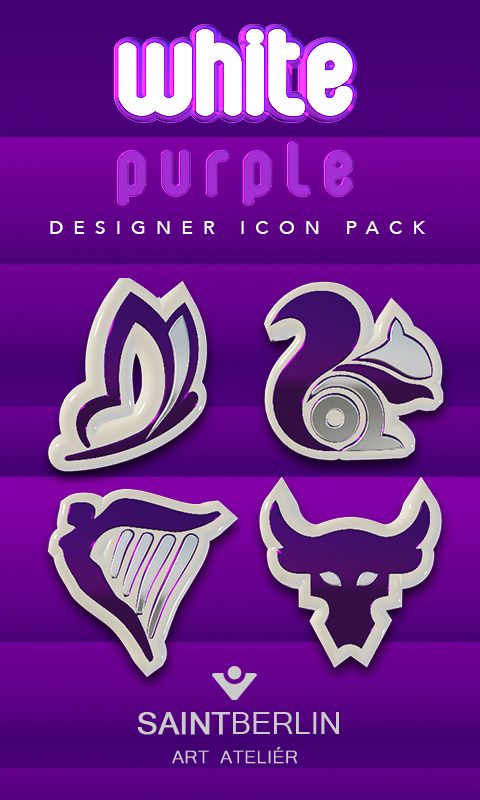 480x800 White Purple Icon Pack Download Apk For Android